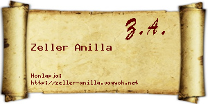 Zeller Anilla névjegykártya
